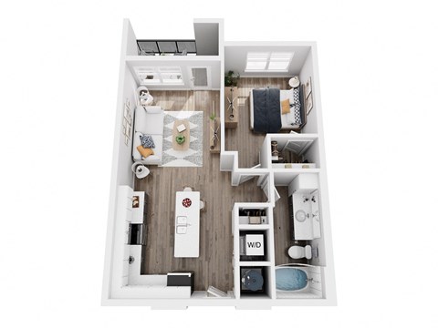 a 3 bedroom floor plan with a bathroom and a living room
